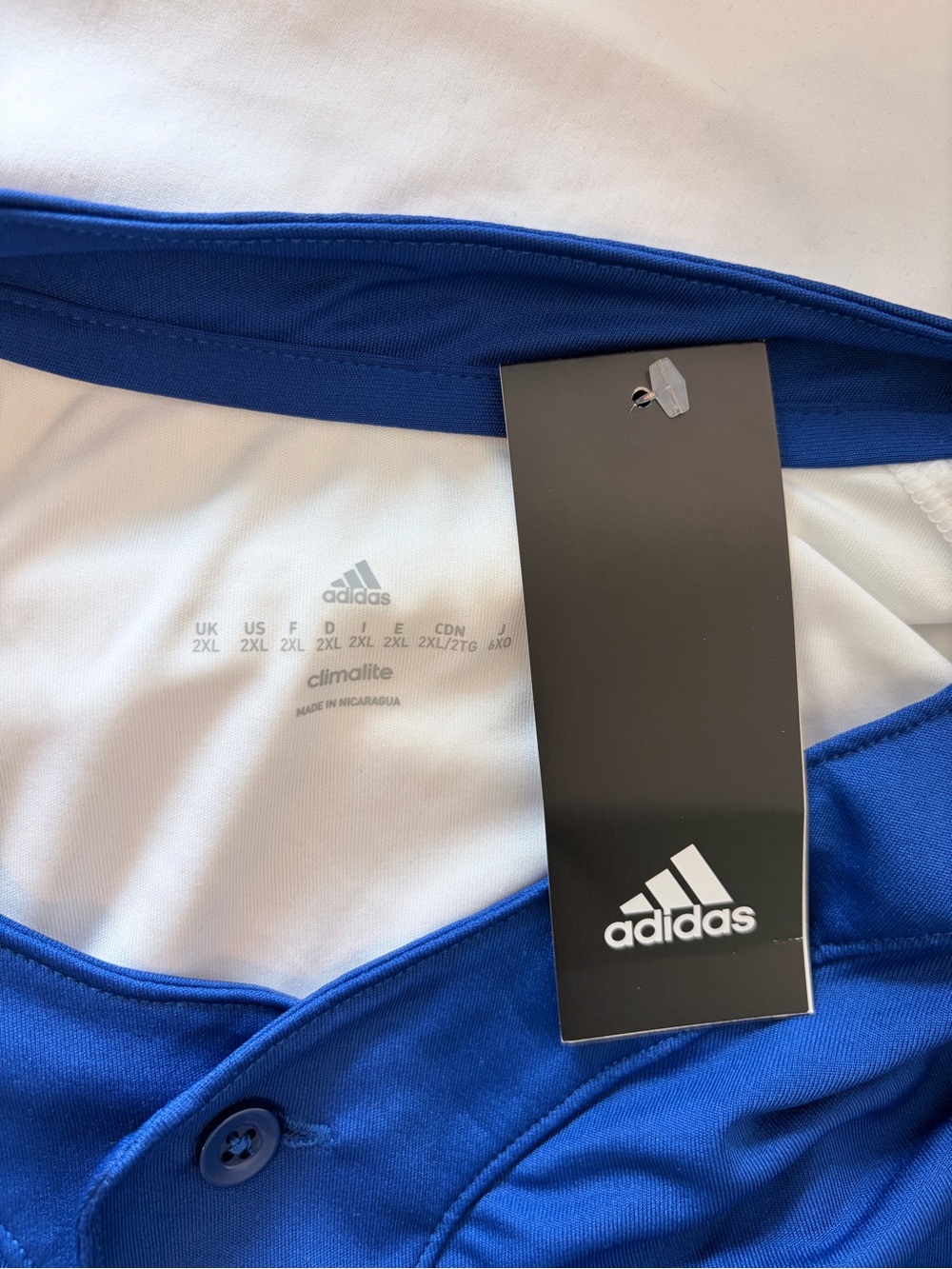 Adidas Men’s Royal Blue Performance Baseball Jersey size 2XL - Picture 4 of 4
